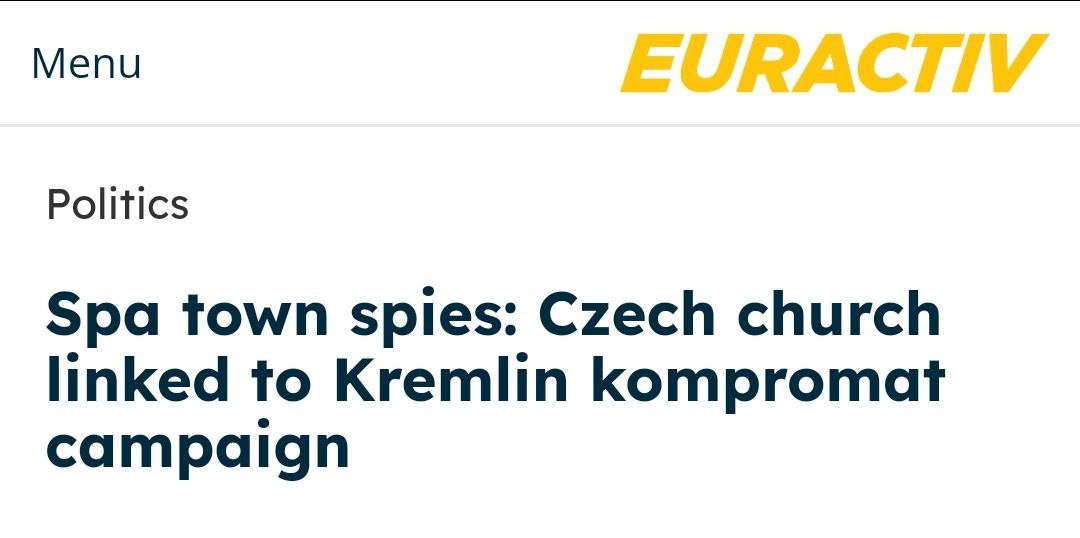 Чехія знову звинувачує РПЦ у зв'язках з російськими спецслужбами.