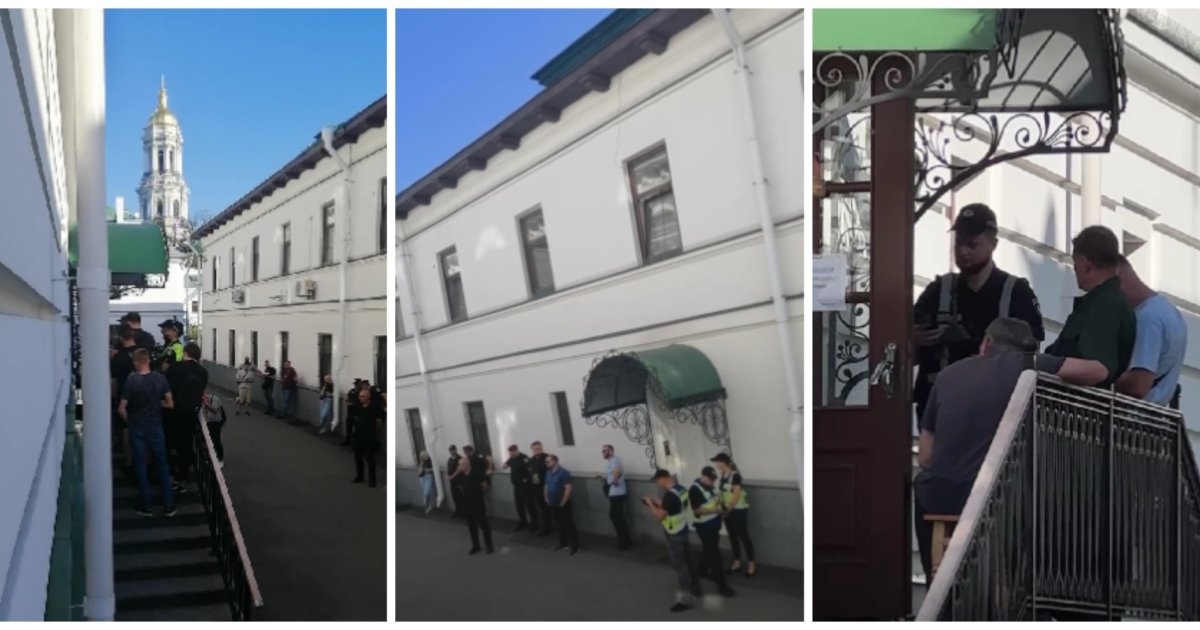 У Києво-Печерській лаврі поліція зламала двері приміщень, де засіли фанати УПЦ