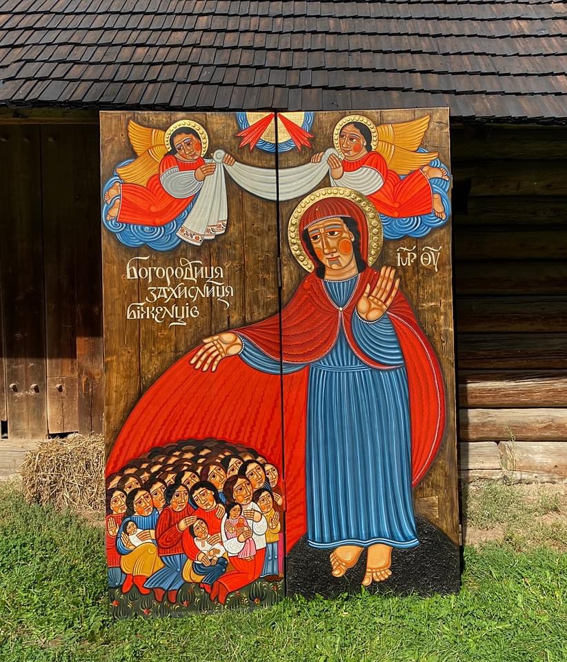 “Богородиця Захисниця біженців»: українські митці створили унікальну ікону