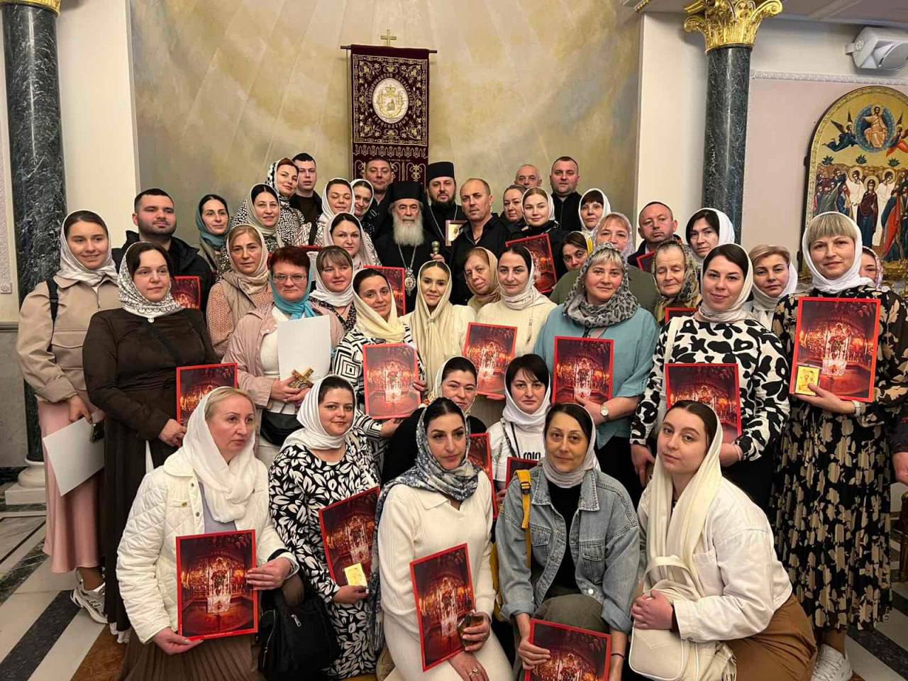 Паломницька група УПЦ зустрілась з Єрусалимським Патріархом Феофілом