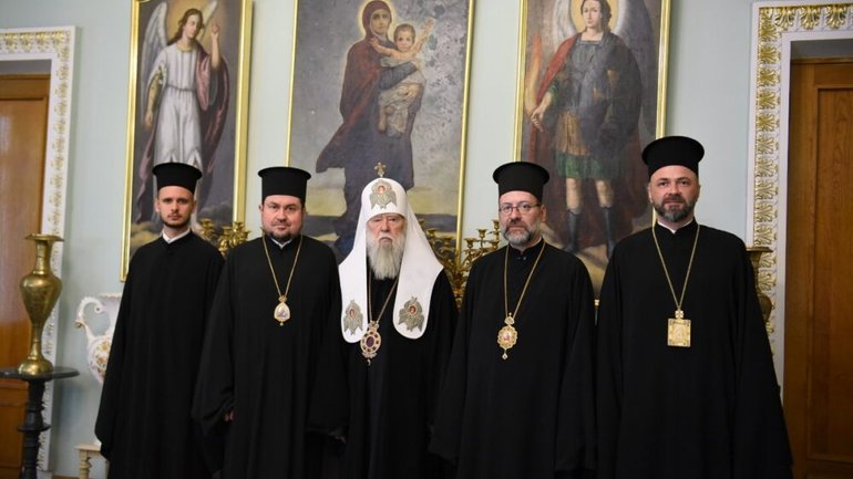 Почесний патріарх Філарет зустрівся з делегацією Константинопольського Патріархату
