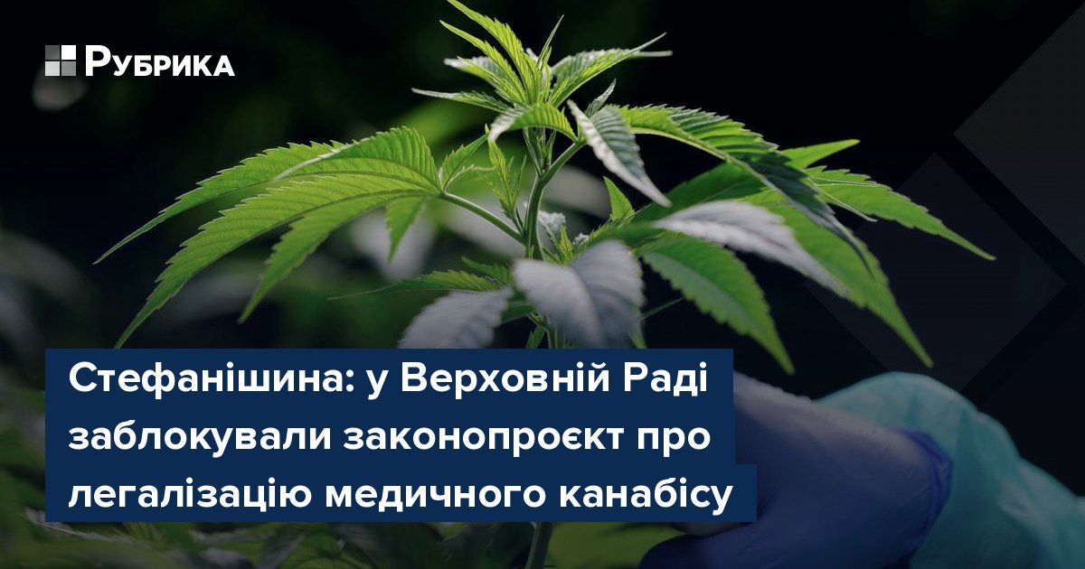 Стефанішина: у Верховній Раді заблокували законопроєкт про легалізацію медичного канабісу
