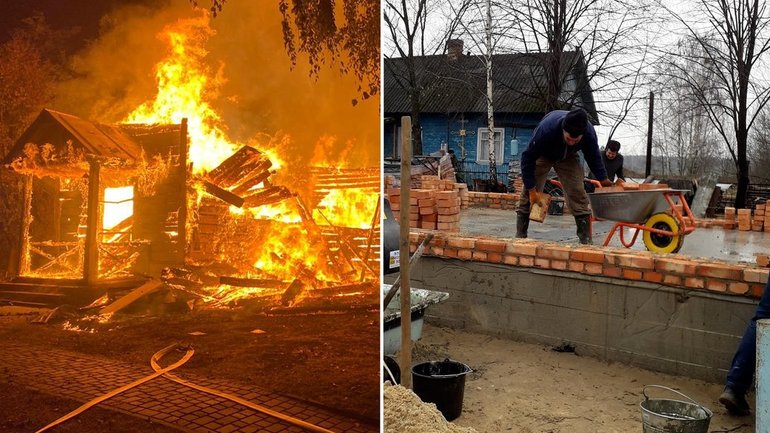 На місці згорілої церкви на Рівненщині будують новий храм