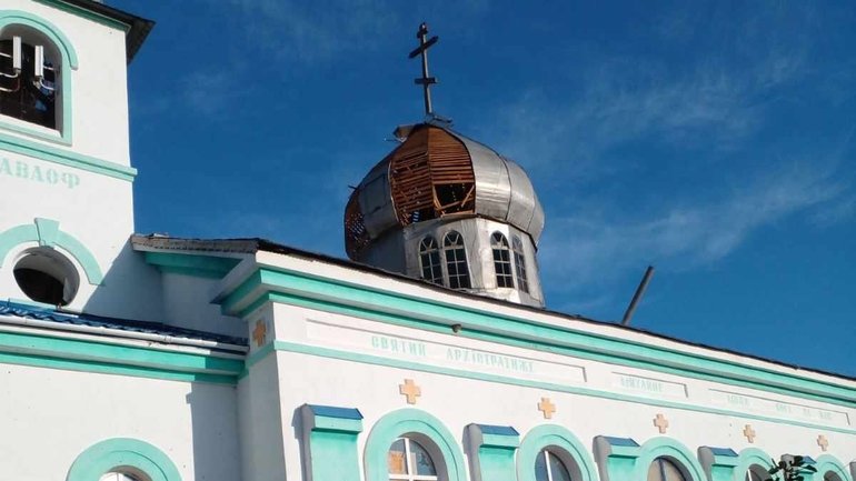 Від російських обстрілів постраждав храм на Херсонщині