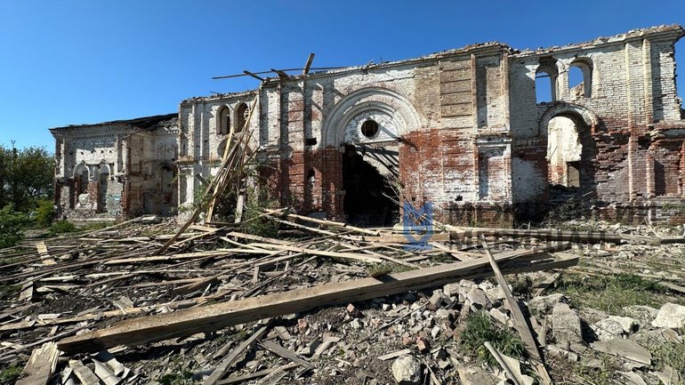 Російська армія знищила 150-річний Свято-Вознесенський храм у селі Новопавлівка