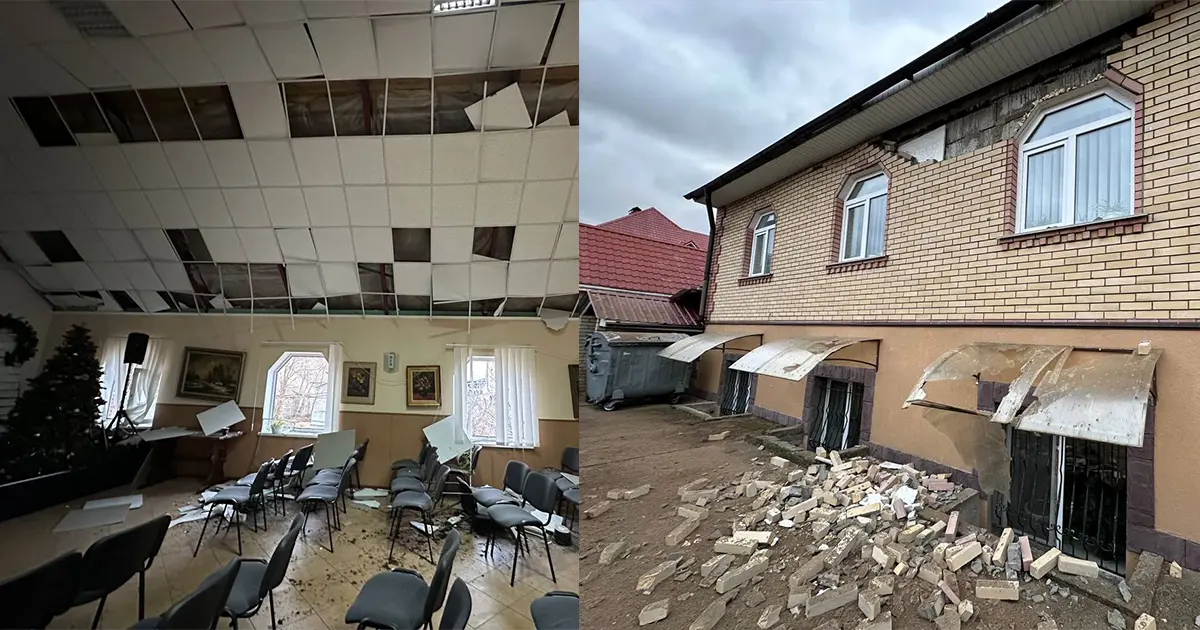 Київ під масованим ракетним ударом: руйнування, жертви, пошкоджено Дім молитви баптистської церкви