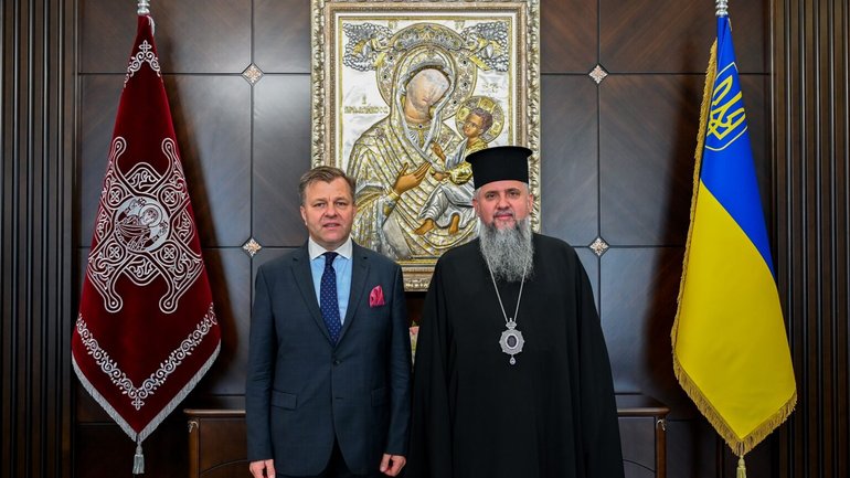 Предстоятель ПЦУ зустрівся з Генеральним секретарем Спільноти демократій