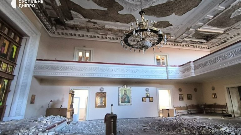 Російські ракети пошкодили храм у Кривому Розі