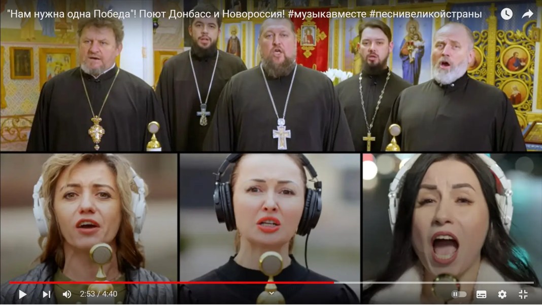 Священники УПЦ із окупованих територіх заспівали пісню: “Нам нужна одна победа”