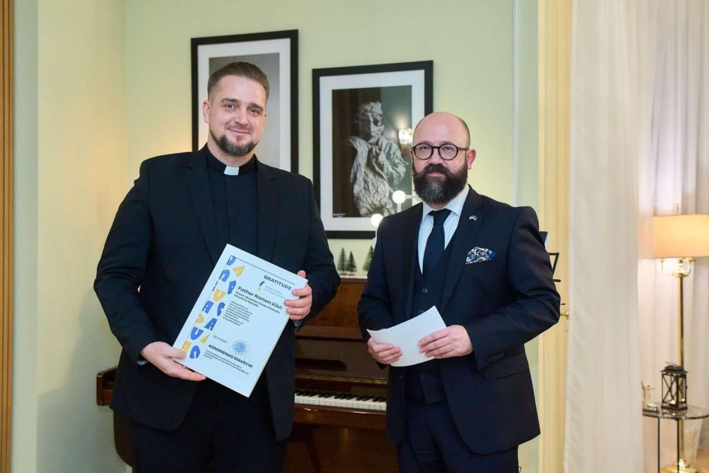 Посольство України в Естонії відзначило внесок священника УГКЦ у розвиток культурної дипломатії