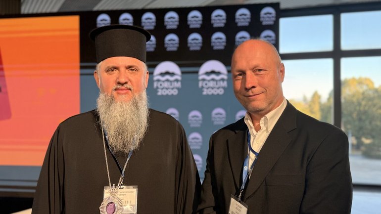 Митрополит Епіфаній у Чехії провів зустріч із головою Міжнародного альянсу за свободу релігії