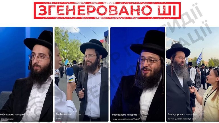 Росія поширює ШІ-відео про «переселення хасидів» до Умані